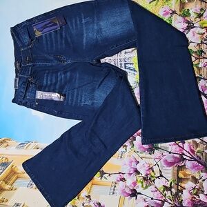 Special One Los Angeles High Waist Dark Blue Flare Jeans Size 9 New